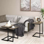 Costway Table Basse Gigogne de 3 Pièces Table d'Appoint Empilable Table de Chevet pour Salon