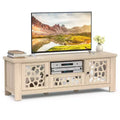 Costway 55 Retro TV Stand Media Entertainment Center w/ Mirror Doors & Drawer