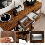 Console de canapé Costway avec tiroir et étagères à 2 niveaux pour entrée de salon