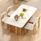 Costway Lot de 4 chaises de salle à manger, chaises de cuisine rembourrées avec assise matelassée et dossier incurvé