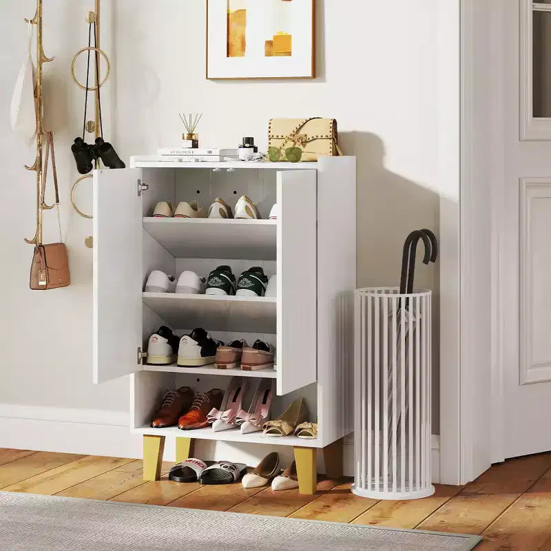 Meuble à chaussures Costway, organisateur de chaussures autoportant avec kit anti-basculement, étagère ouverte
