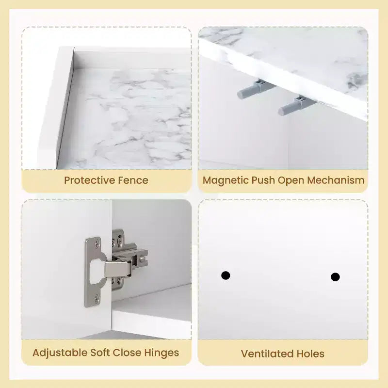 Meuble à chaussures Costway, organisateur de chaussures autoportant avec kit anti-basculement, étagère ouverte