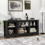Meuble TV Costway 58" avec 3 étagères réglables pour TV 65", Noir