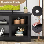 Meuble TV Costway 58" avec 3 étagères réglables pour TV 65", Noir