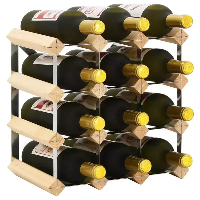 vidaXL Casier à Bouteilles de Vin Support de Bouteilles de Vin Rangement de Vin Bois Massif