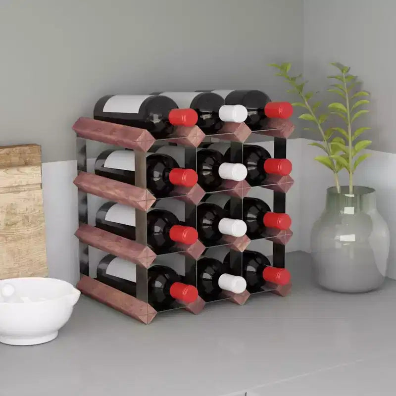 vidaXL Casier à Bouteilles de Vin Support de Bouteilles de Vin Rangement de Vin Bois Massif