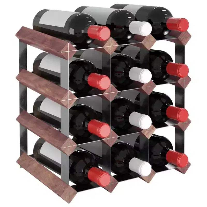 vidaXL Casier à Bouteilles de Vin Support de Bouteilles de Vin Rangement de Vin Bois Massif