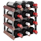 vidaXL Casier à Bouteilles de Vin Support de Bouteilles de Vin Rangement de Vin Bois Massif