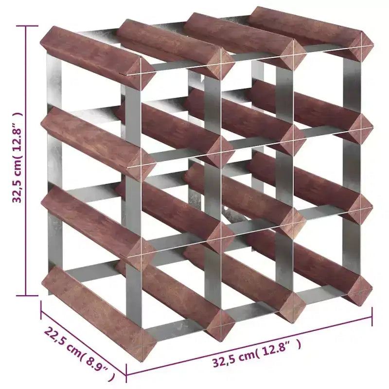 vidaXL Casier à Bouteilles de Vin Support de Bouteilles de Vin Rangement de Vin Bois Massif