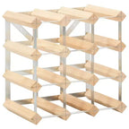 vidaXL Countertop Wine Rack Bottle Holder Wine Storage Organizer Solid Wood