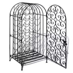 vidaXL Wine Rack Wine Bottle Holder Pantry Floor Wine Cabinet Organizer Metal
