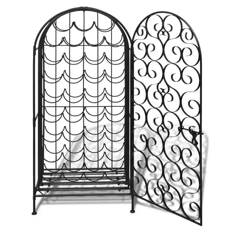vidaXL Casier à bouteilles de vin Meuble de rangement pour bouteilles Armoire de cuisine en métal