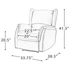 Fauteuil inclinable électrique en cuir véritable Paulina avec dossier à oreilles (lot de 2)|ARTFUL LIVING DESIGNS