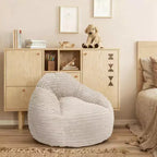 TUYOHW Fauteuils paresseux en velours pour adultes, poufs confortables avec housse douce et amovible pour salon, Camel