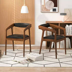 Lot de 2 fauteuils d'appoint Costway en cuir synthétique avec dossier confortable