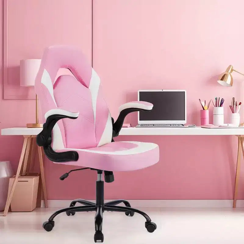 Chaise de jeu ergonomique TUYOHW, chaise de bureau avec dossier en S, mode bascule et hauteur réglable, mousse haute résilience