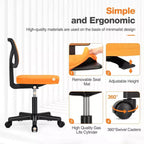 Chaise de bureau TUYOHW à roulettes en maille, croisée pivotante, avec hauteur réglable et soutien lombaire, chaise de jeu à dossier bas pour le bureau