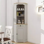 Meuble de rangement AndMakers en bois blanc antique de 45 cm avec 5 étagères