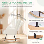 Fauteuil à bascule moderne Okak Teddy avec dossier haut, fauteuil inclinable pour salon, chambre à coucher