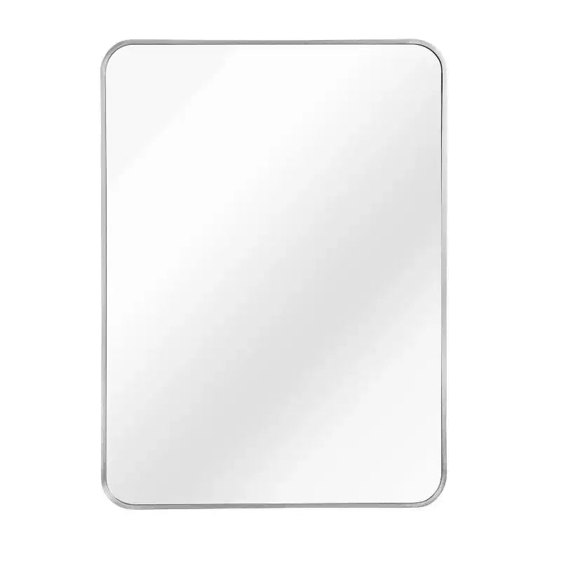 TUYOHW Miroir de salle de bain rectangulaire 24x36'', miroir mural décoratif avec film anti-éclats et cadre en aluminium brossé pour salle de bain, salon