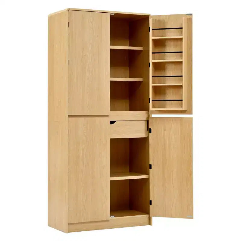 Meuble de rangement de cuisine Homy Casa 72 avec portes, étagères et tablettes réglables