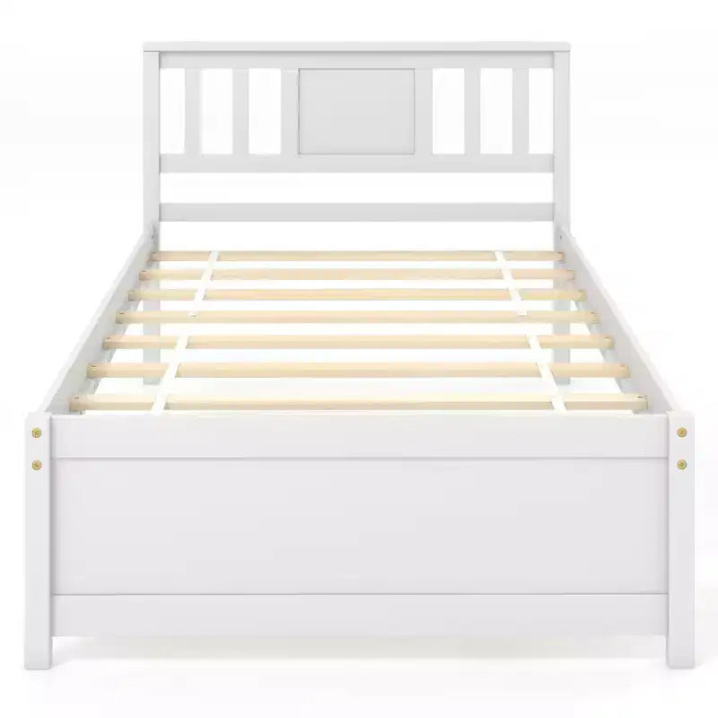 Costway Twin / Queen / Full Size Bed Frame w/ Headboard Wood Slat Support No Box Spring Needed