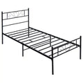 Costway Twin XL Metal Platform Bed Frame Heavy-duty Steel Slat Support with Storage