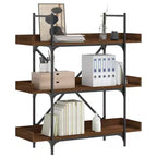 vidaXL Bibliothèque Chêne marron Bois d'ingénierie et métal 100 x 33 x 108,5 cm