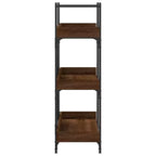 vidaXL Bibliothèque Chêne marron Bois d'ingénierie et métal 100 x 33 x 108,5 cm