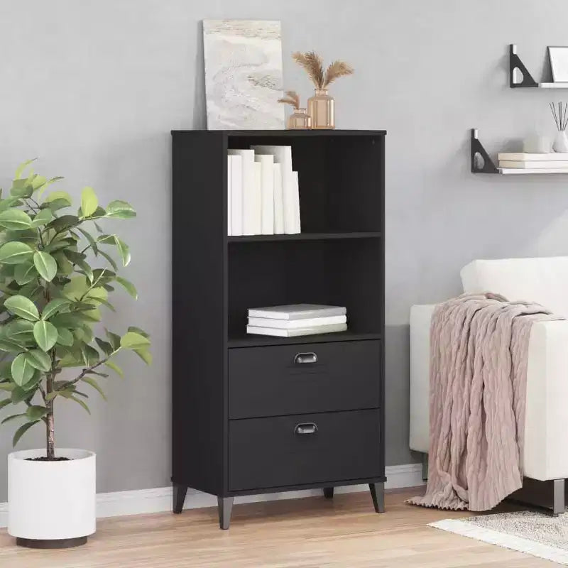 vidaXL Bibliothèque Étagère de Rangement pour Livres Meuble Présentoir Bureau Pin Massif