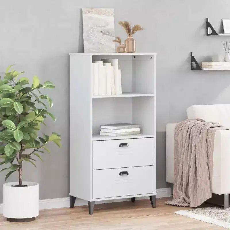 vidaXL Bibliothèque Étagère de Rangement pour Livres Meuble Présentoir Bureau Pin Massif