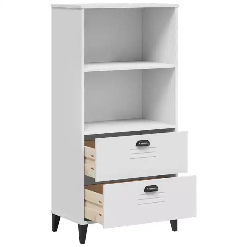 vidaXL Bibliothèque Étagère de Rangement pour Livres Meuble Présentoir Bureau Pin Massif