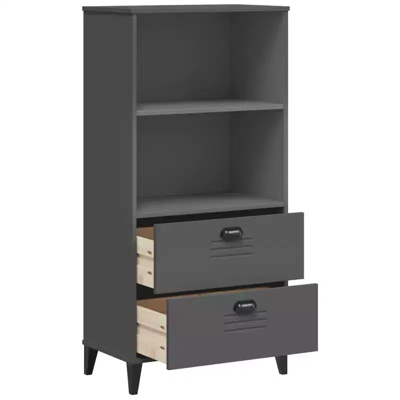 vidaXL Bibliothèque Étagère de Rangement pour Livres Meuble Présentoir Bureau Pin Massif