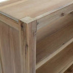 vidaXL Étagère Bibliothèque Meuble de Rangement pour Salon Bois d'Acacia Massif - 78,7