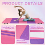 Tapis de gymnastique pliable GustoWave 60x180x5 cm et 60x190x3 cm - Tapis d'exercice avec poignées pour la salle de sport à domicile, le yoga, la gymnastique et l'entraînement des enfants