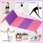 Tapis de gymnastique pliable GustoWave 60x180x5 cm et 60x190x3 cm - Tapis d'exercice avec poignées pour la salle de sport à domicile, le yoga, la gymnastique et l'entraînement des enfants