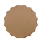 Miroir décoratif rond ondulé Whisen 30, cadre en bois massif, entrée