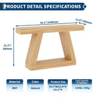Console de ferme, table de canapé trapézoïdale en bois à 2 niveaux avec étagère de rangement ouverte, meuble d'entrée industriel pour entrée, couloir, salon