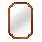 Miroir décoratif Whisen 24 x 36 à coins arrondis, cadre en bois massif, entrée