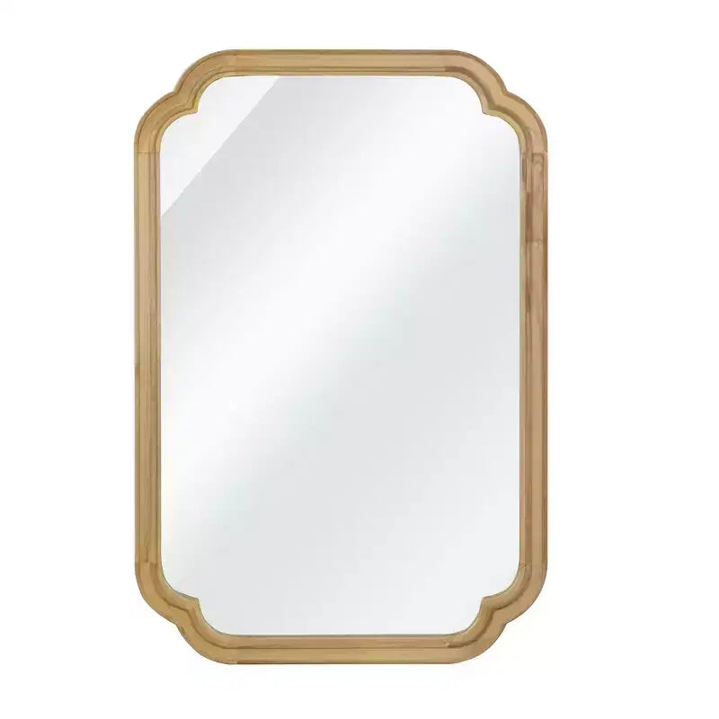Miroir décoratif Whisen 24 x 36 à coins arrondis, cadre en bois massif, entrée