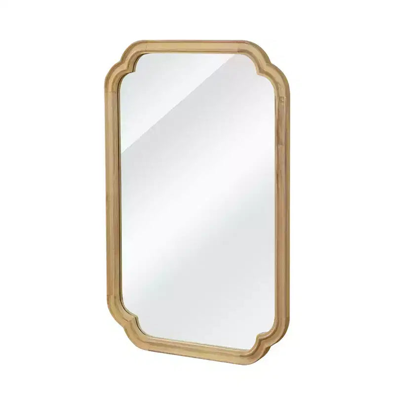 Miroir décoratif Whisen 24 x 36 à coins arrondis, cadre en bois massif, entrée