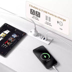 Meuble TV de 160 cm avec 12 tiroirs, prises de courant, LED et étagères ouvertes, meuble TV pour téléviseur de 75 pouces, commode pour chambre à coucher, salon