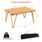 Table de camping pliante Costway avec sac de rangement et plateau étanche Structure en aluminium