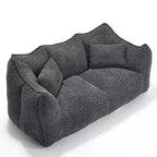 Fauteuil Poire Okak avec Mousse Haute Résilience, Canapé Paresseux Confortable avec Accoudoirs et 2 Places, Fauteuil de Salon Moderne