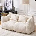 Okak Bean Bag Chair with High-Resilience Foam, Comfy Lazy Sofa Chair with Armrest and 2 Seats, Modern Lounge Chair for Living Room