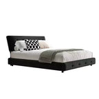 Lit plateforme Whisen King Size en chenille, cadre de lit en bois, tête de lit capitonnée avec oreiller nuage ultra-doux et extra-large
