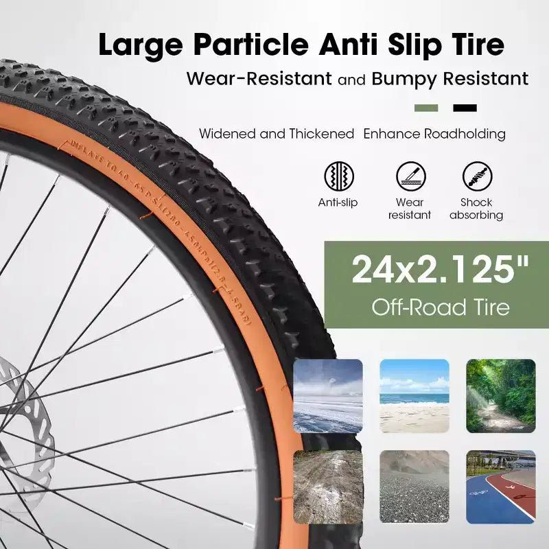 VTT roues 24 pouces, 21 vitesses pour homme et femme, vélo de ville/trail/VTT