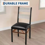 Ensemble table à manger ronde Acekool 43 pouces pour 4 personnes, 5 pièces, table de cuisine et chaises rembourrées, gain de place