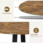 Ensemble table à manger ronde Acekool 43 pouces pour 4 personnes, 5 pièces, table de cuisine et chaises rembourrées, gain de place