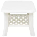 vidaXL Table Basse Table d'Appoint avec Étagère de Rangement Table d'Appoint de Canapé Plastique